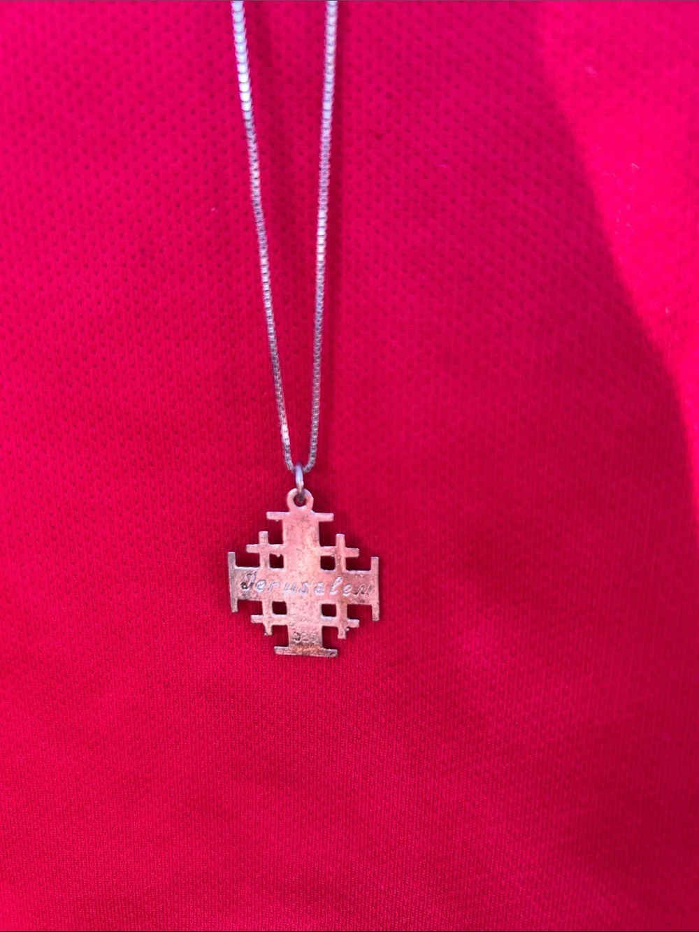 Jerusalem Sterling Silver Cross.